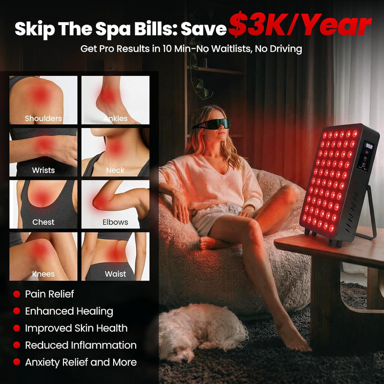 Rika 300W Red & Near-Infrared Light Therapy Panel with 60 Dual-Chip LEDs