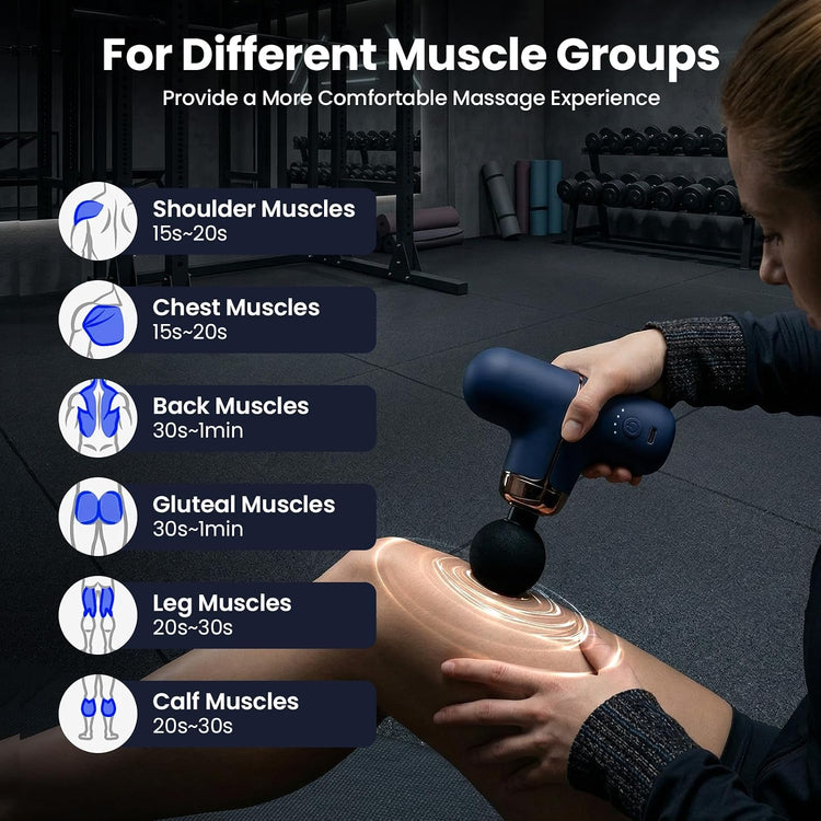 Rika Mini Deep Tissue Massage Gun | 4 Speeds & 4 Heads