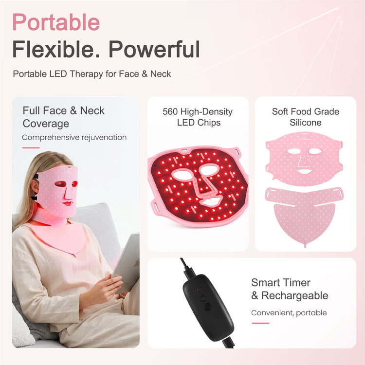Avorla Beauty LED Silicone Facial Treatment Mask 7-Color